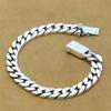 100% S925 Silver Bracelet 8MM Punk S925 Silver Jewelry Never Fade Carry Men Women Jewelry Gifts
