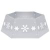 vidaXL Weihnachtsbaumrock Silbern und Weiß Ø68x25 cm