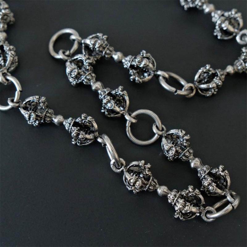 Fashionable Sturdy Alloy Punk Chain Featuring Powerful Designs Jewelry Accessory for Music Festivals and Parties