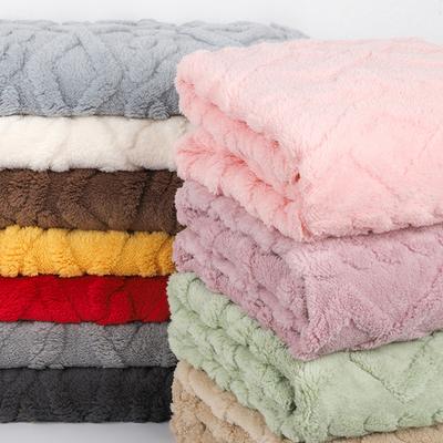 Tissu Flanelle Jacquard Épaissi Doux Chaud Tissu Velours Agneau Double Face Pour Couture DIY Pyjamas Couvertures Coussins Textiles