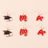 3pairs/set Creative Mortarboard Dangle Earrings for Women Girls Doctorial Hat Earrings Graduation Jewelry Gifts