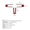 3x Red Carbnon Fiber Car Steering Wheel Button Frame Cover For Mustang 09 11 13