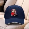 Heart Hippo Baseball Cap For Men Women Adjustable Duckbill Hat Lightweight Outdoor Cap For Sports Fishing Daily Use