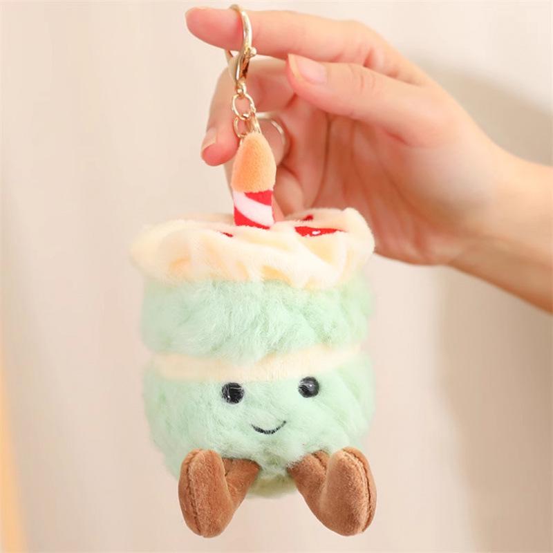 Bonsai Succulent Keychain Plush with Tulip Pendant - Cute and Fun Home Accessory