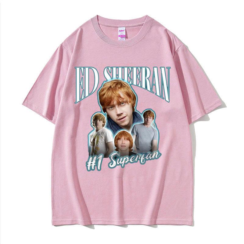 Funny Ed Sheeran Number One Superfan Meme T Shirt Women Fashion Retro Short Sleeve T-shirt Unisex Gothic Casual Cotton Tshirt