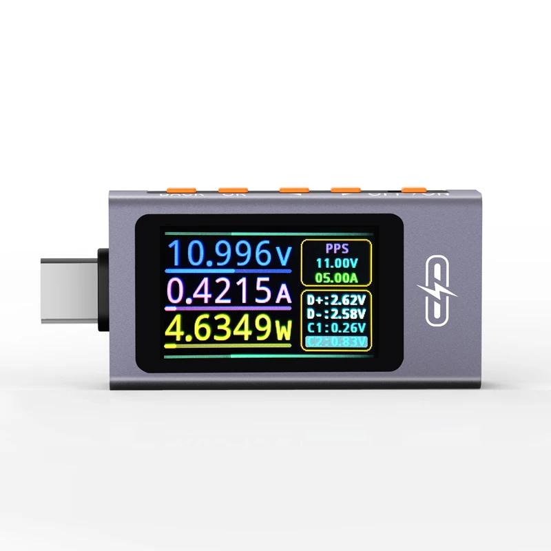 UT01C Type-C Tester DC Voltmeter Ammeter TYPE-C Fast Charge Protocol Detector Trigger Capacity Measurement Ripple Test 4-30V 12A