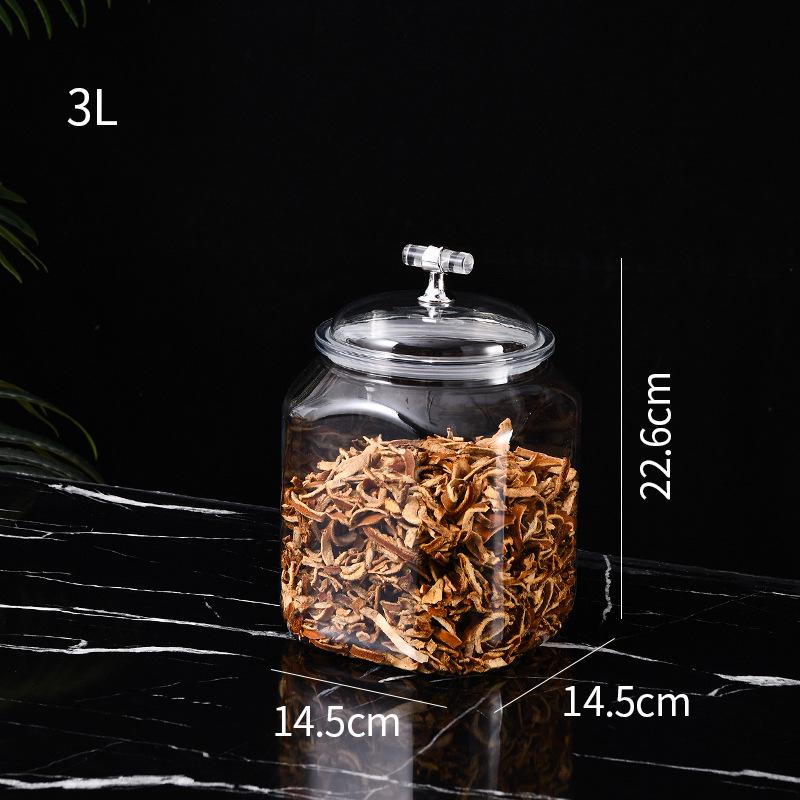 

Transparent Large Capacity Kitchen Storage Jars for Grains and Tea