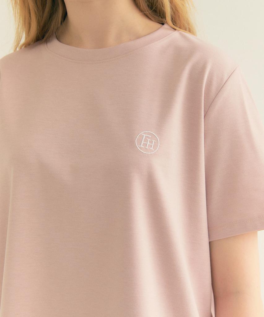 THEFRHT Standard Logo Round Neck T-Shirt Pink