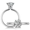 1CT Moissanite Solitaire Ring 925 Silver Lab Diamond Engagement Rings for Women Round Cut D Color VVS1 Wedding Jewelry