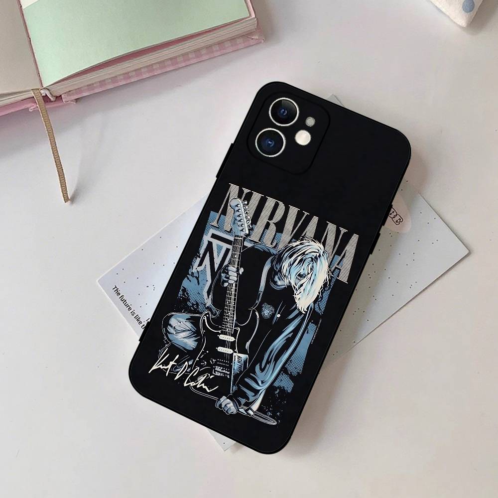 K-NirvanaS B-RockS Band Phone Case Black Phone Case For IPhone 17/16/15/13/14 Pro Max/ 11Plus/X/Xr/Xs Max 13mini