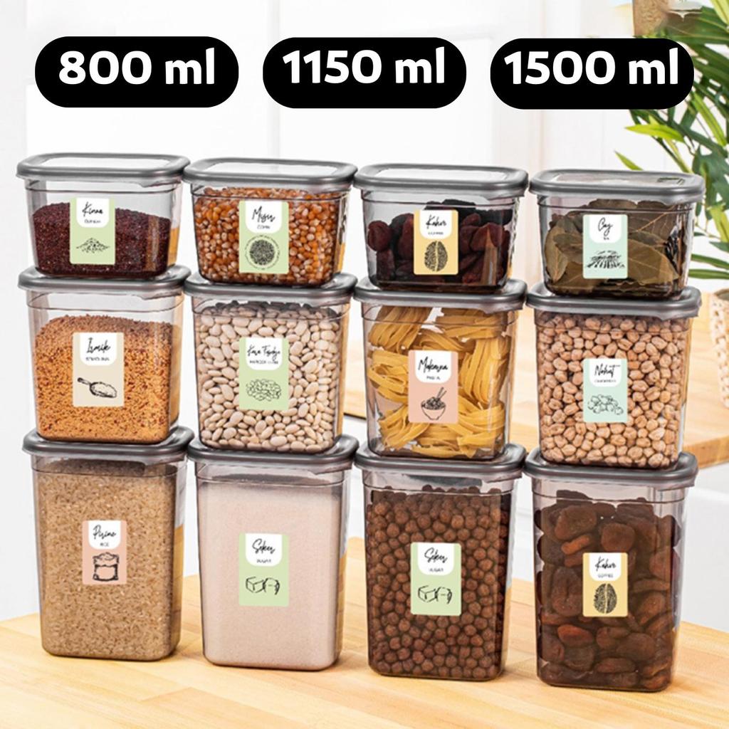 12 Pcs Food Storage Container, Noodle Box, Cereal Storage Container, Supply Jar