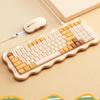 B.O.W MK98 Wireless Keyboard And Mouse Set, Rechargeable Silent Keyboard And Mouse Combo with 99 Keys, Matcha Color