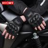 Mens Half-Finger Motorcycle Gloves Breathable Riding Protective Gear Motorbike Cycling