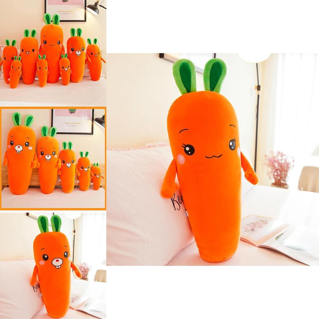 Delightful Carrot Sleeping Pillow Plush Toy Cushion For Kids Room Decor