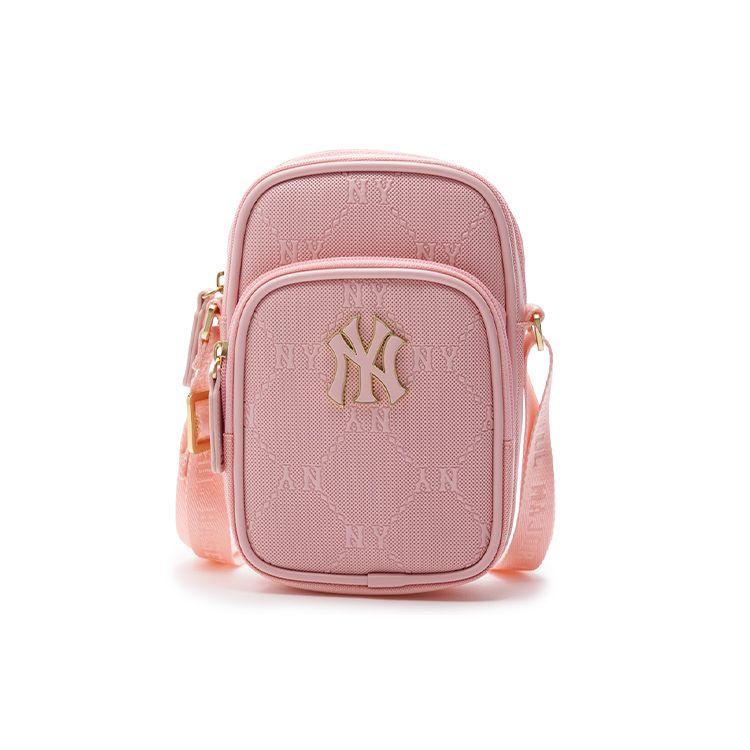 

MLB New York Yankees Logo Faux Leather Shoulder Crossbody Bag Women bags Pink 7ACRMDD4N-50PKM Pink