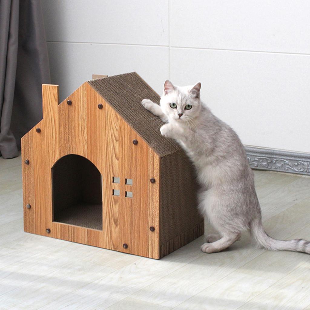 Cat Scratch House Wearable Breathable Comfortable Kitten Scratcher Hut for Resting Playing L (Suitable for Cats Within