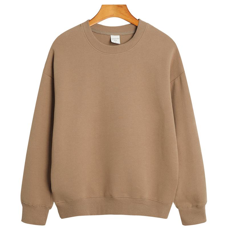 

Уличная одежда унисекс, толстовки, осенне-весенний пуловер с круглым вырезом, двусторонняя хлопковая верхняя одежда с длинными рукавами S