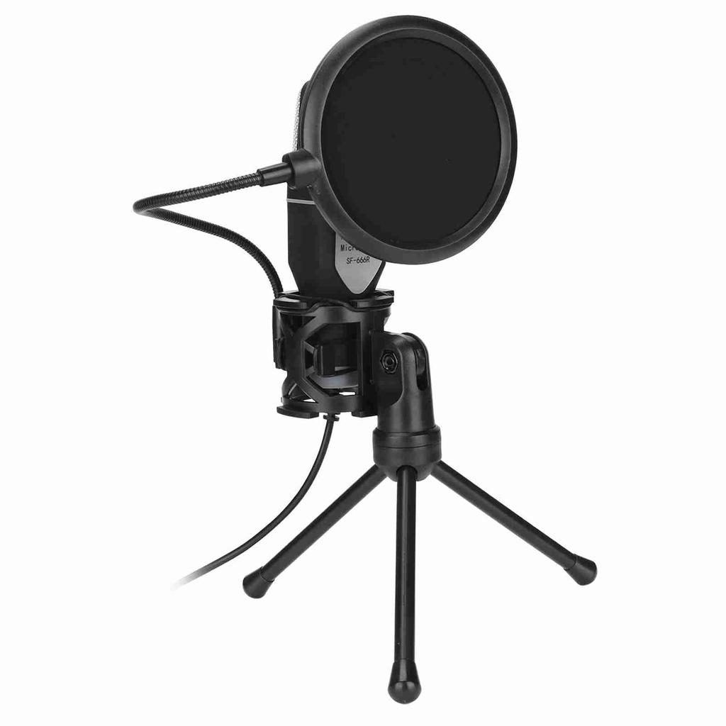USB Microphone 360 Degree Rotation RGB Indicator Gaming Microphone with Windscreen and Tripod Stand for PS5 PC