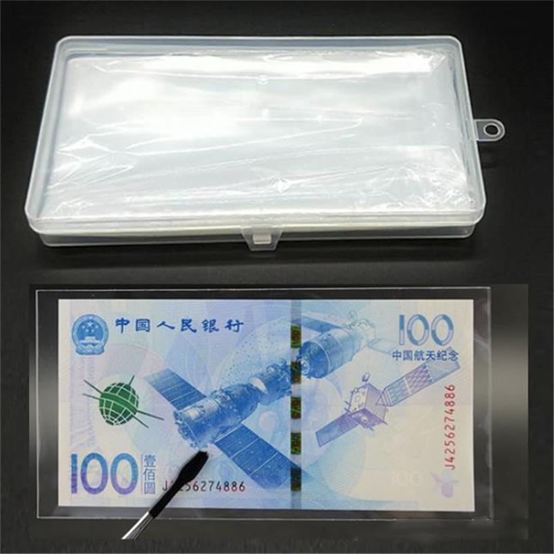 100Pcs/box Banknotes Holder Coin Album Storage Bag Box Photocards PVC Page Paper Money Botanical Specimen Collection Case Transparent Organizer