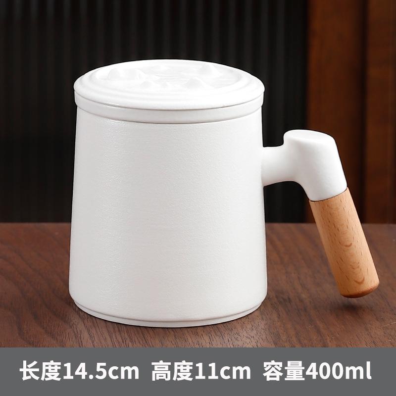 Cana de Ceai cu Filtru Ceramic Cană de Separare a Ceaiului Cană Ceramică de Birou cu Capac Cană Suvenir