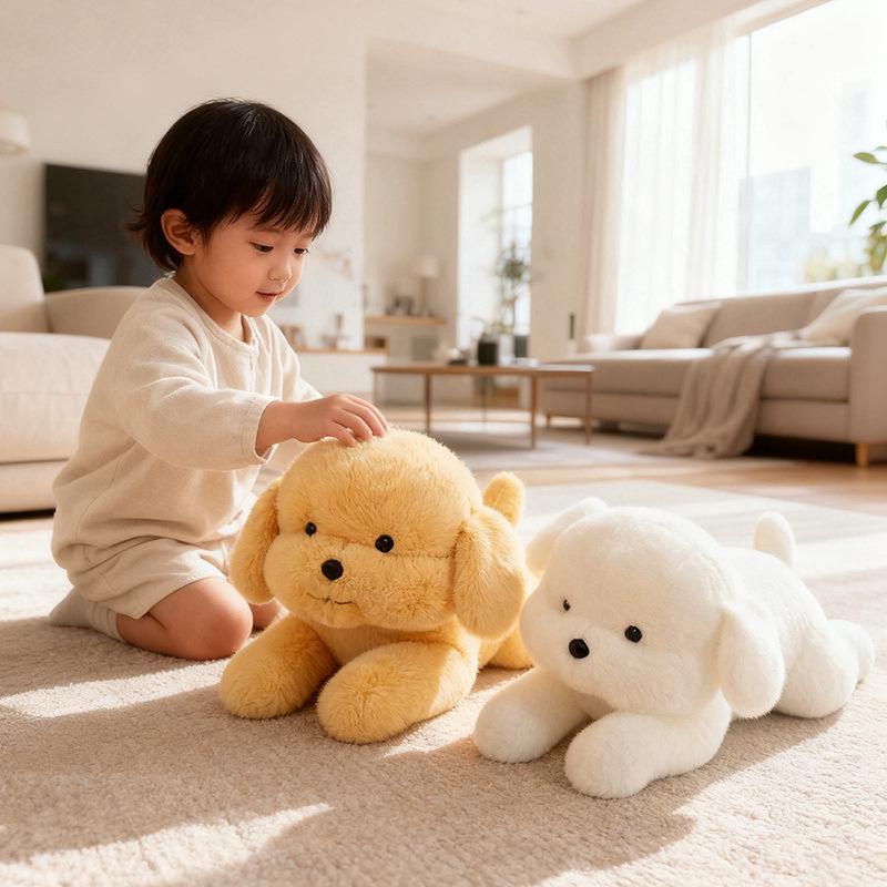 Cute Large Dog Plush Pillow and Bed for Girls