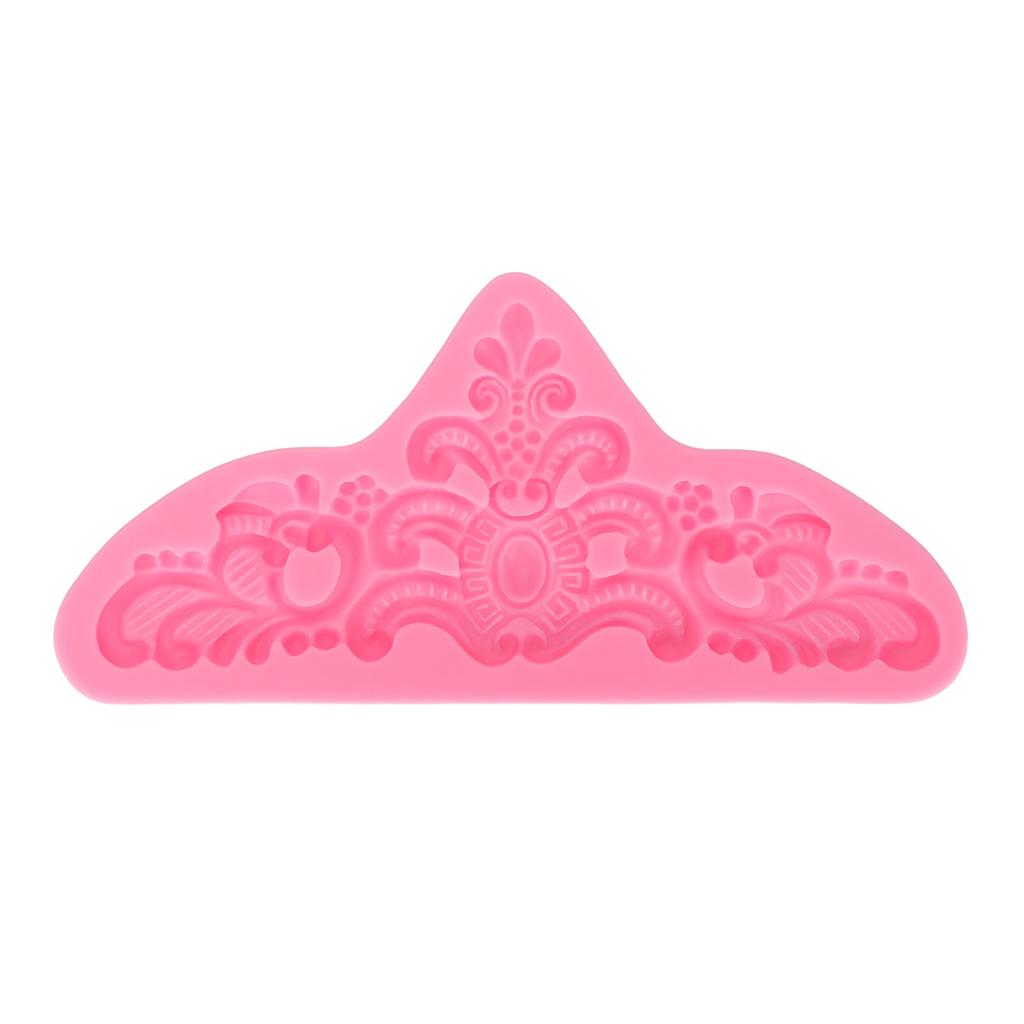 Embossed Pattern Silicone Molds Easy Demoulding Heat Resistant Flexible Odorless Scroll Border Lace Molds for DIY Cakes