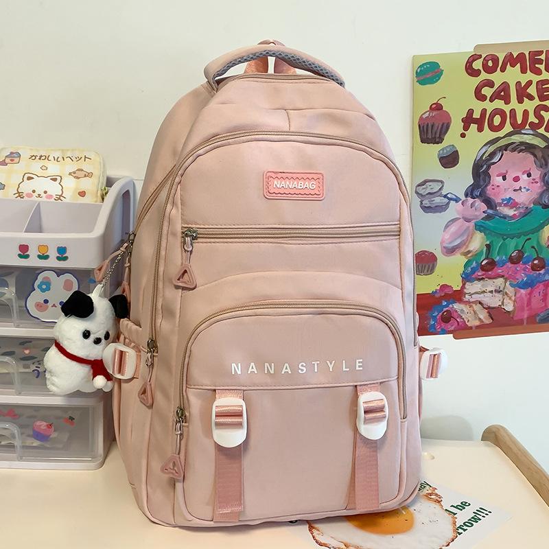 School Bag Elementary School Girl College Student Junior High School Student High School Student Contrast Color Boy Backpack Backpack