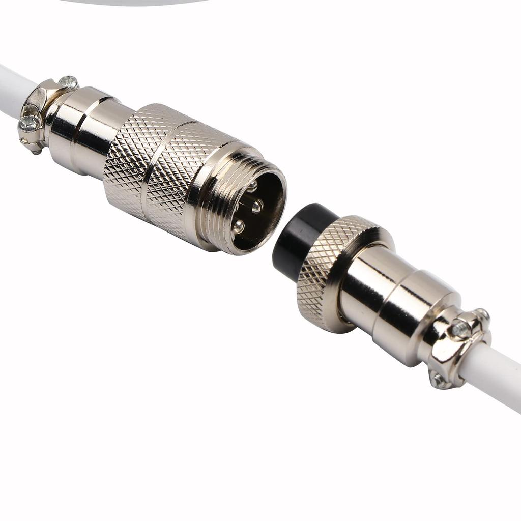 EPOMAKER Puff Aviator Coiled USB Cable, Type-C Detachable Mechanical Gaming Keyboard Cable for WindowsMacGamers, Compatible with RT100TH68 PROTH80