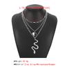 Women European Exaggerated Long Choker Oil Dripping Heart Butterfly Snake Element Jewelry Punk Hip Hop Layered Necklace