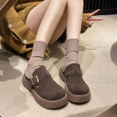 [Youshilai] High-end Thick-soled One-pedal Women's 2025 Spring New Baotou Casual Versatile Lazy Single Shoes