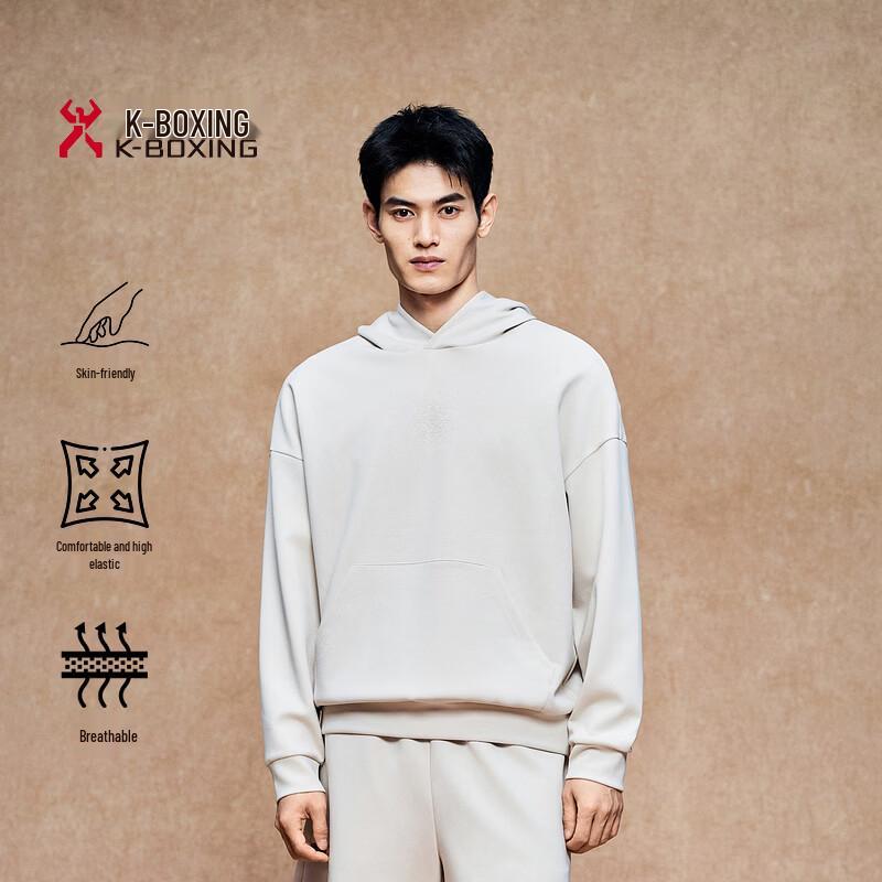K-Boxing Dunhuang Series Men s Casual Hooded Sweatshirt CTWR3942 S кремовый