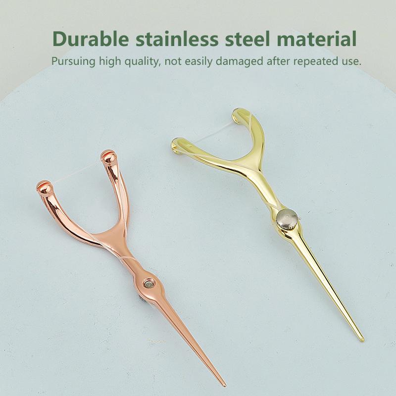 Edelstahl Zahnstocher Zahnseide Wiederverwendbar Für Y-förmigen Flossing-Halter Set Tragbar Umweltfreundliche Zahnreinigungswerkzeuge