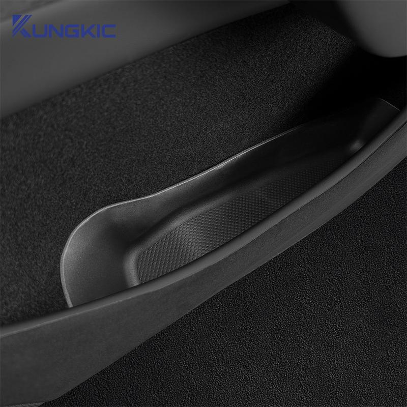 For Tesla Model Y 2025 Juniper 4PCS TPE Car Door Storage Box Tray Front and Rear Door Side Handle Organizer Accessories.
