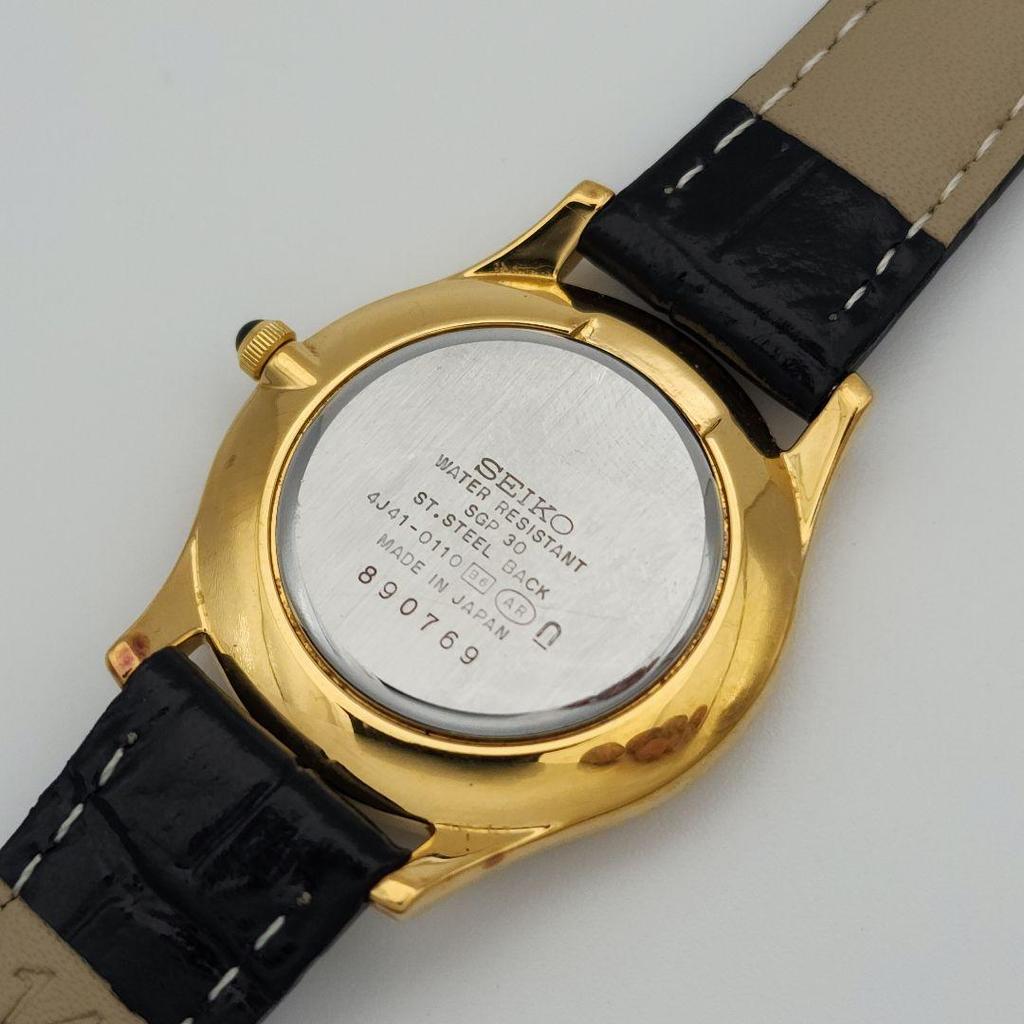 [USED] Working Seiko Exceline SGP30 with battery and crocodile leather strap