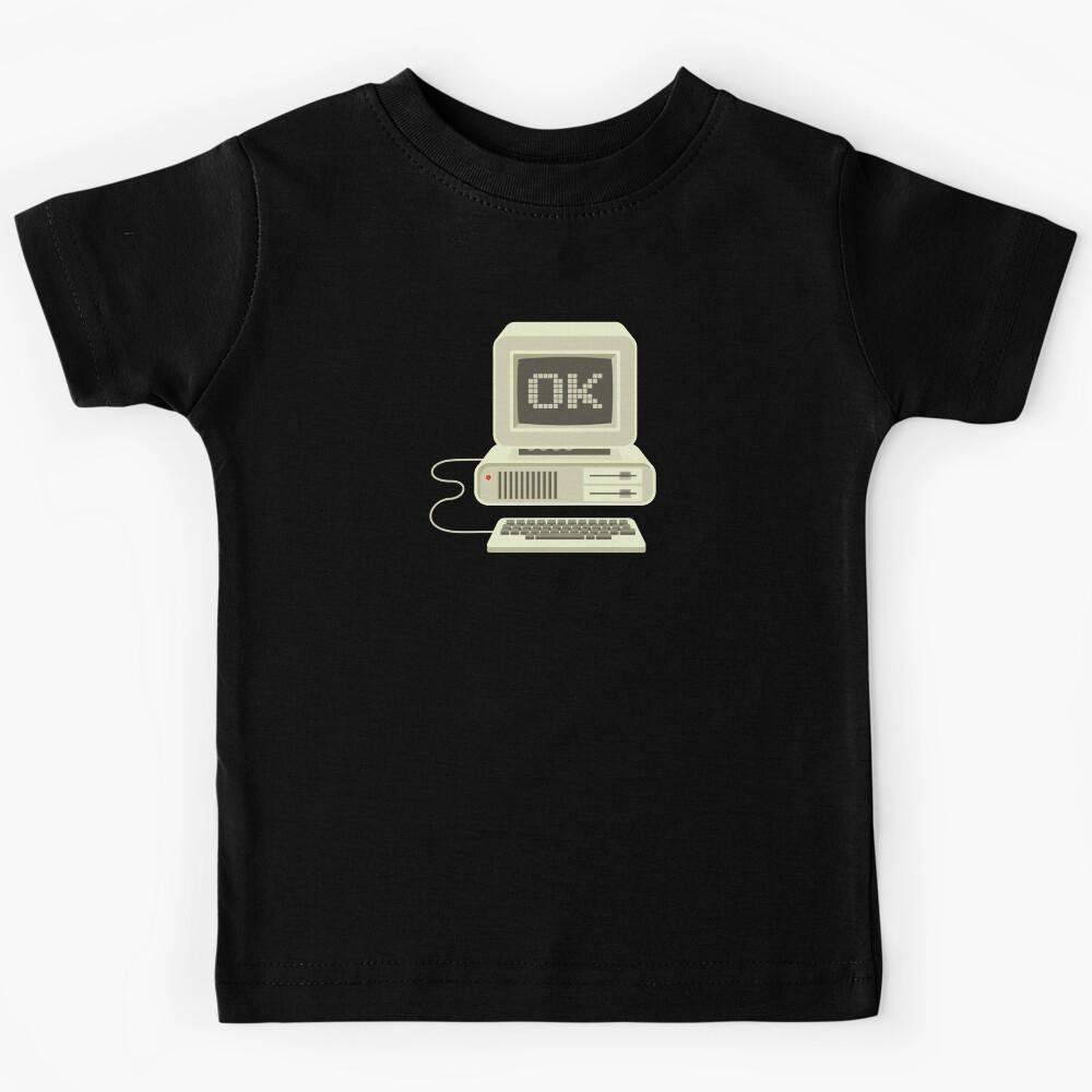 OK Computer: Retro Computer Screen with 16 Bit Text Kids T-Shirt 170