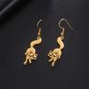 My Shape Cute Raccoon Drop Earrings for Women Girls Stainless Steel Animals Dangle Earrings Valentine's Day Jewelry Wholesale