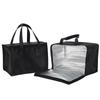 Large 41L Insulated Thermal Food Carrier Bag Portable Zipper Tinfoil Lined Bag for Home Catering Outdoor Picnic
