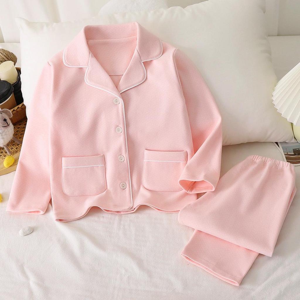 Teen Turn-Down Collar Pajamas - Autumn & Winter Edition for Boys & Girls
