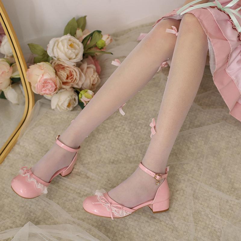 

Новые женские сандалии на высоком каблуке, рабочая обувь, мягкая подошва из говяжьей кожи, сандалии для детей среднего и старшего возраста и маленьких девочек для выступлений, летние детские сандалии, женские 39 (inner length 24.5cm) розовый