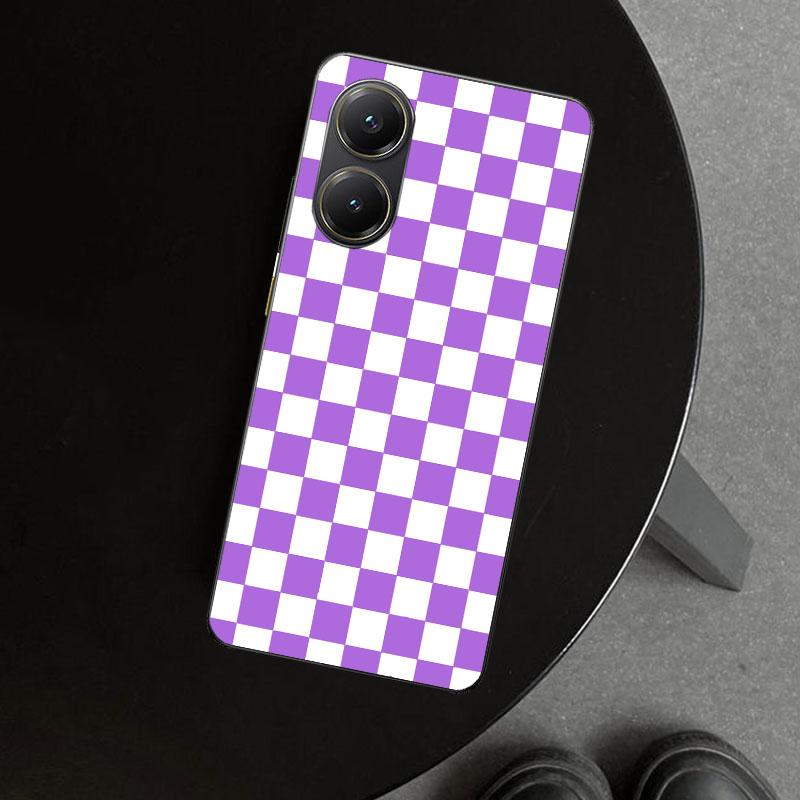 Retro Classic Chess Board Grid Phone Case Cover for Xiaomi Poco X6 X5 X7 Pro F7 Ultra Redmi 15C 15 13C 13 12C 12 10C 10 10A 9C 9