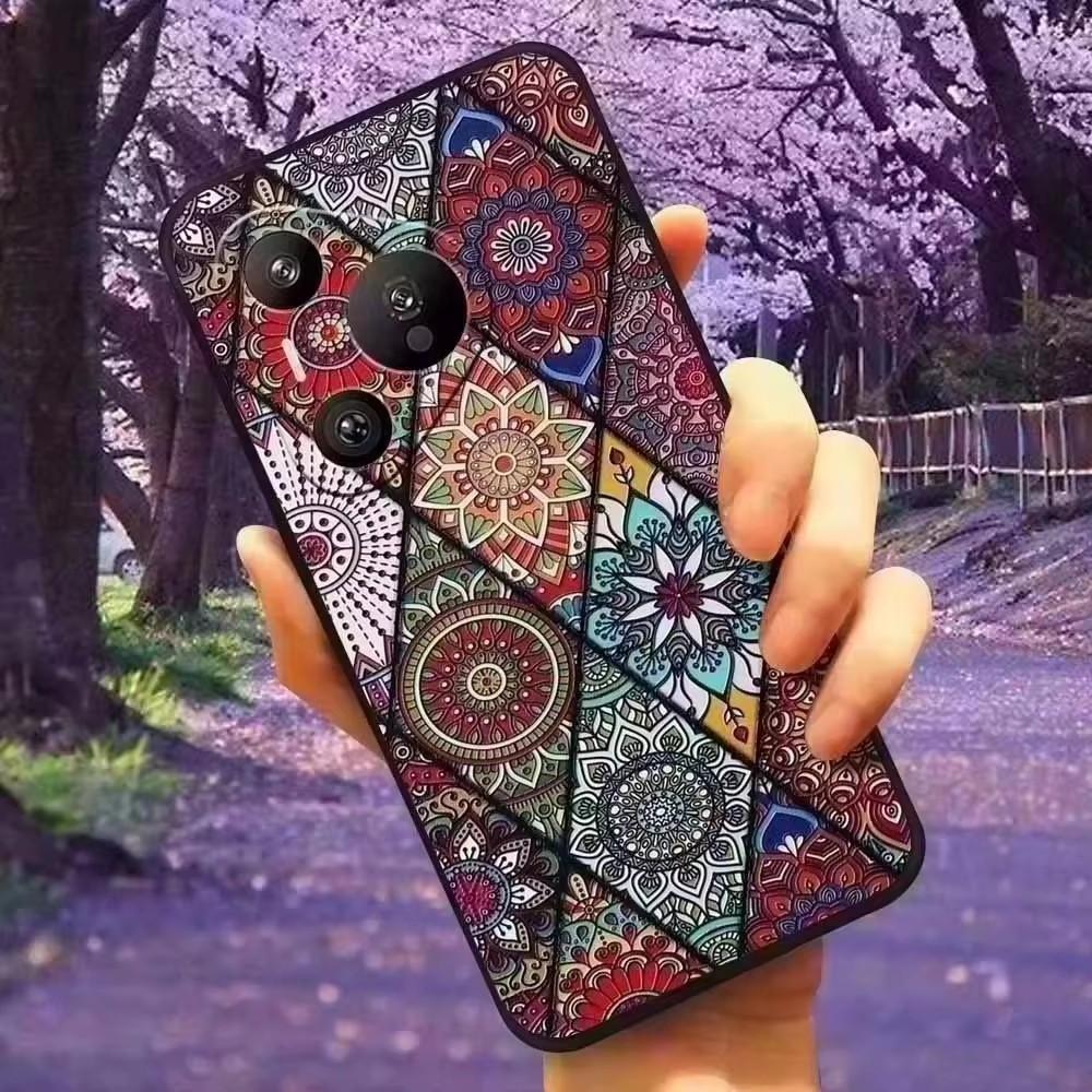 For Oneplus 8 Pro / 9 Pro / 10 Pro Case 3D Flower Relief Silicone Emboss Covers for Oneplus 10 Pro Case Protective Soft Cartoon