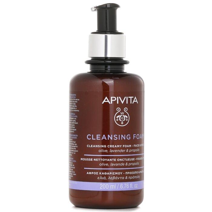 APIVITA Cleansing Foam with Olive & Lavender for Face & Eyes