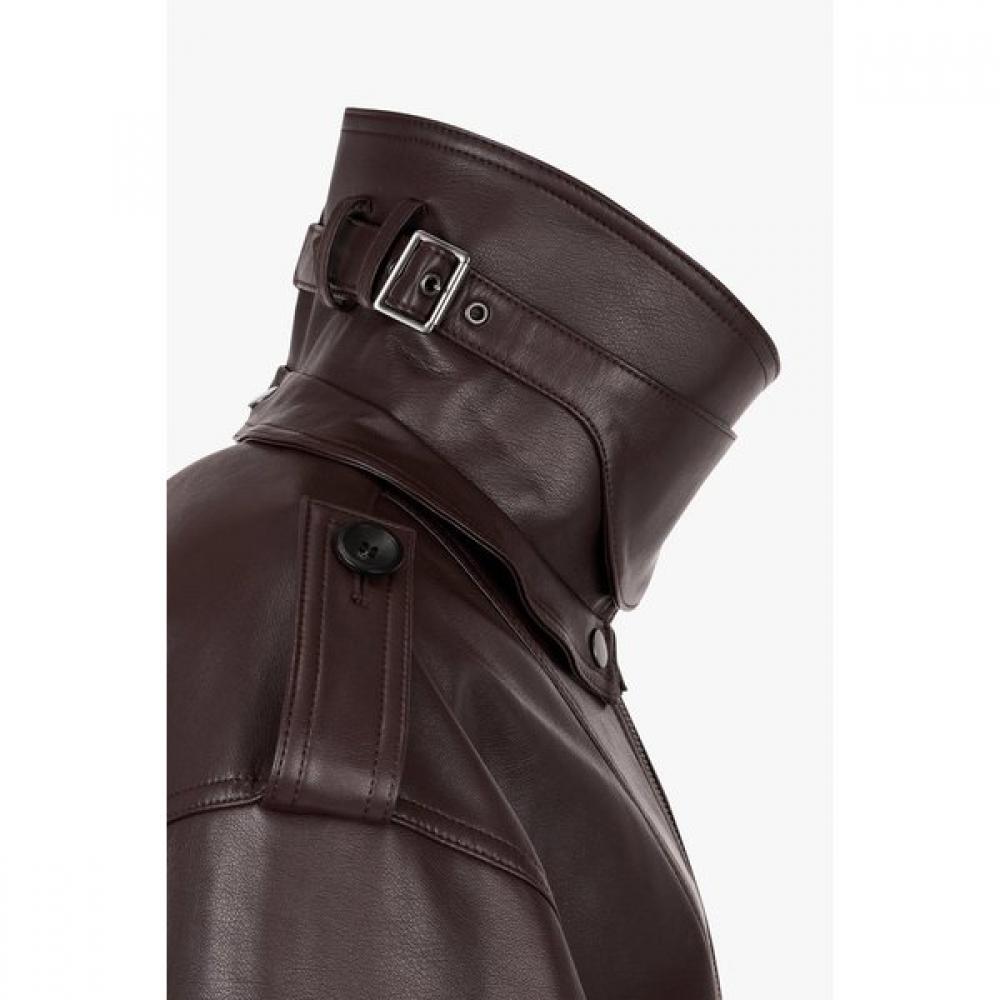 Studio Tomboy Synthetic Leather Bomber Jacket 9105161a01ar 