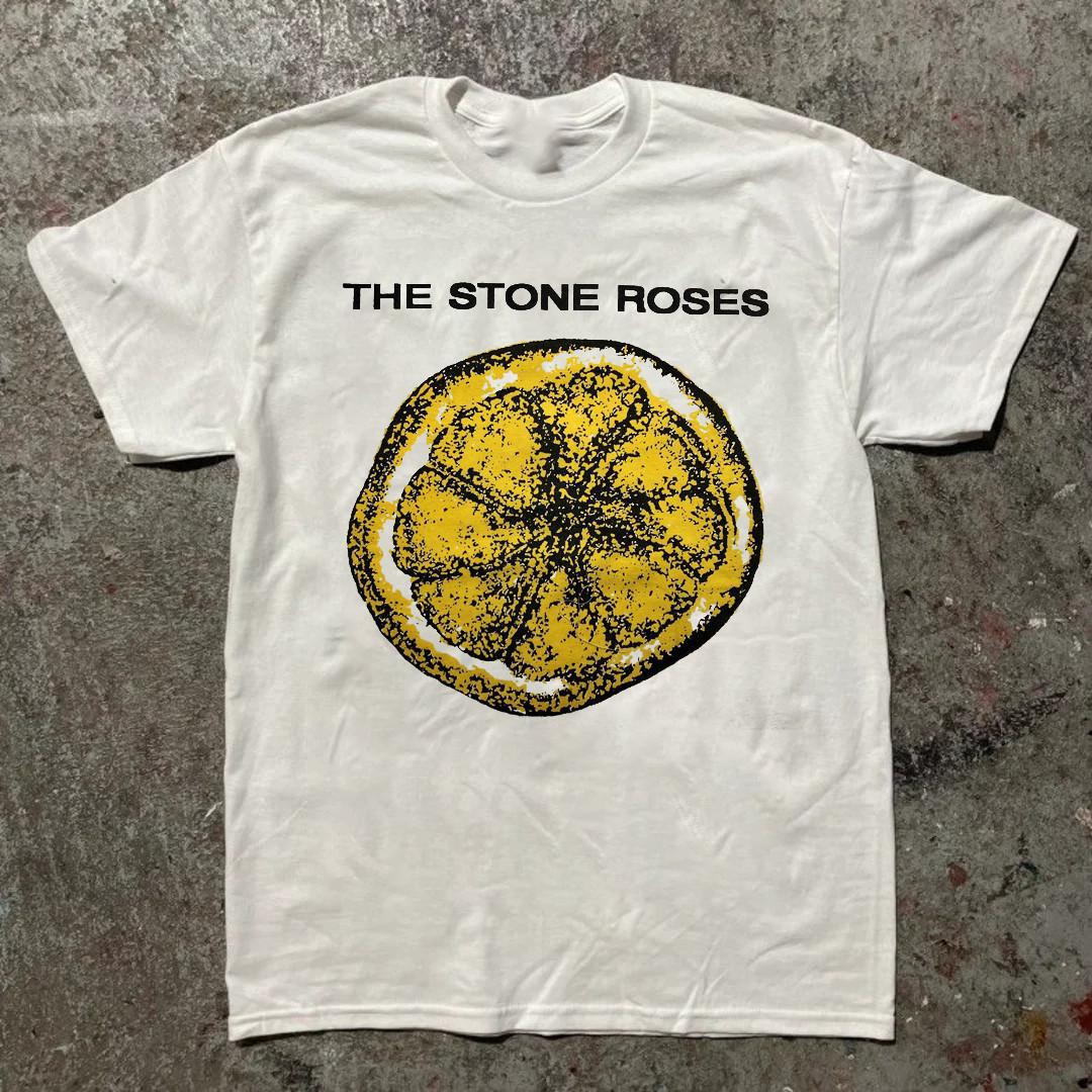 Rare The STONE ROSES 90s The Lemon Anthology White Unisex T-Shirt S-5XL S разноцветный