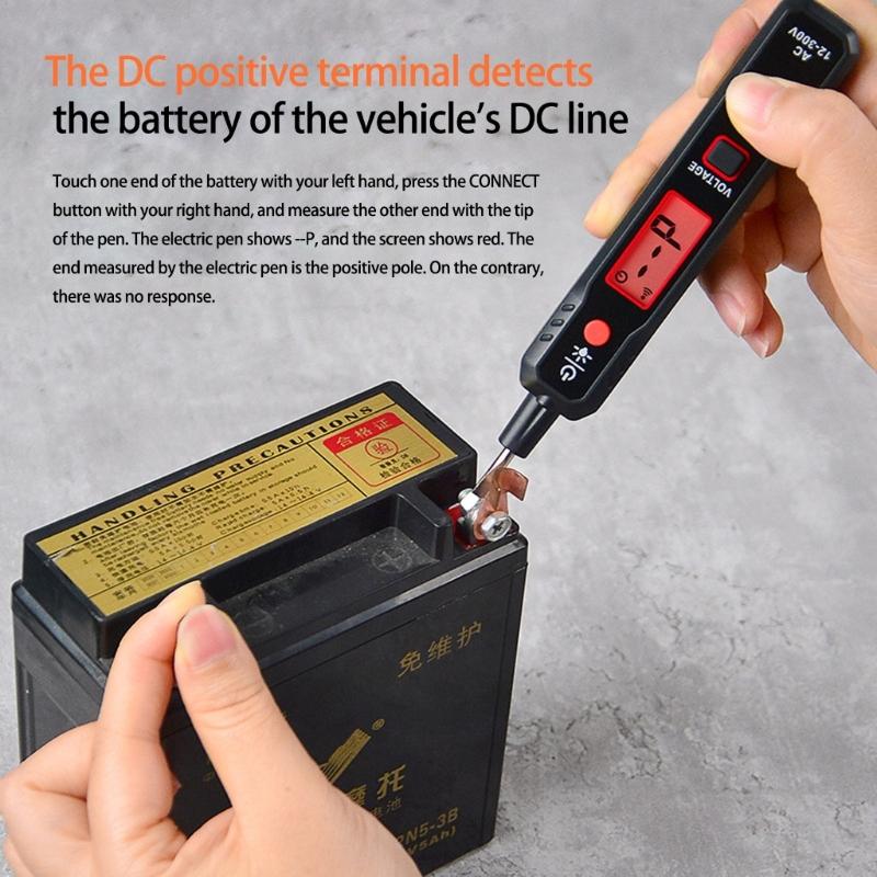 Spannungsprüfer, Berührungsloser Spannungsprüfer, Elektrischer Tester, AC12V-1000V Digitaler Summer-Alarm, Spannungsfühler