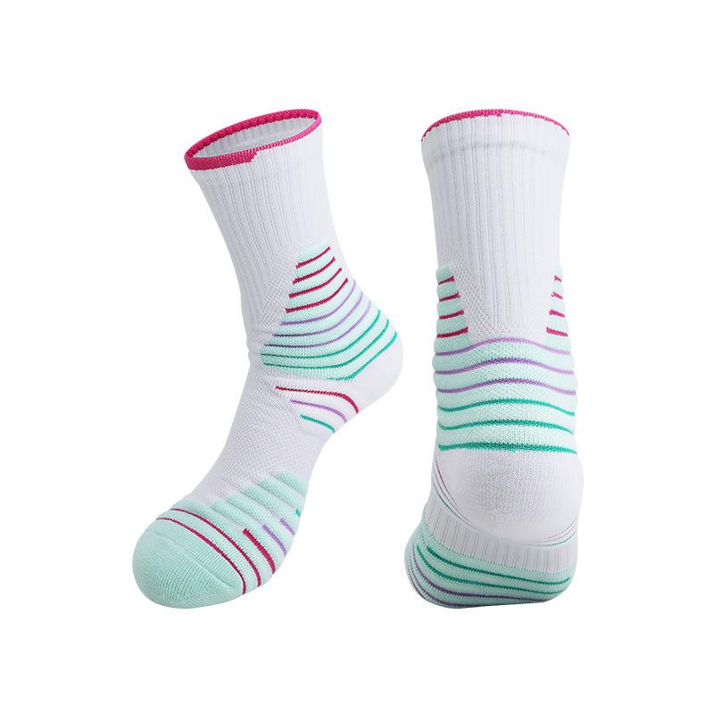 High-Top Basketball Socks Actual Combat Long-Tube Badminton Towel Socks Sweat-Absorbing Zhongbang Running Socks Medium-Tube Sports Socks