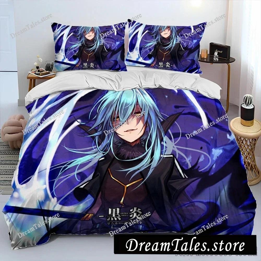 I Got Reincarnated As A Slime Cartoon Poster Sheets Quilt Covers Bedding Dormitory Sheets Bedding Set Soft Warm Bedding Set963