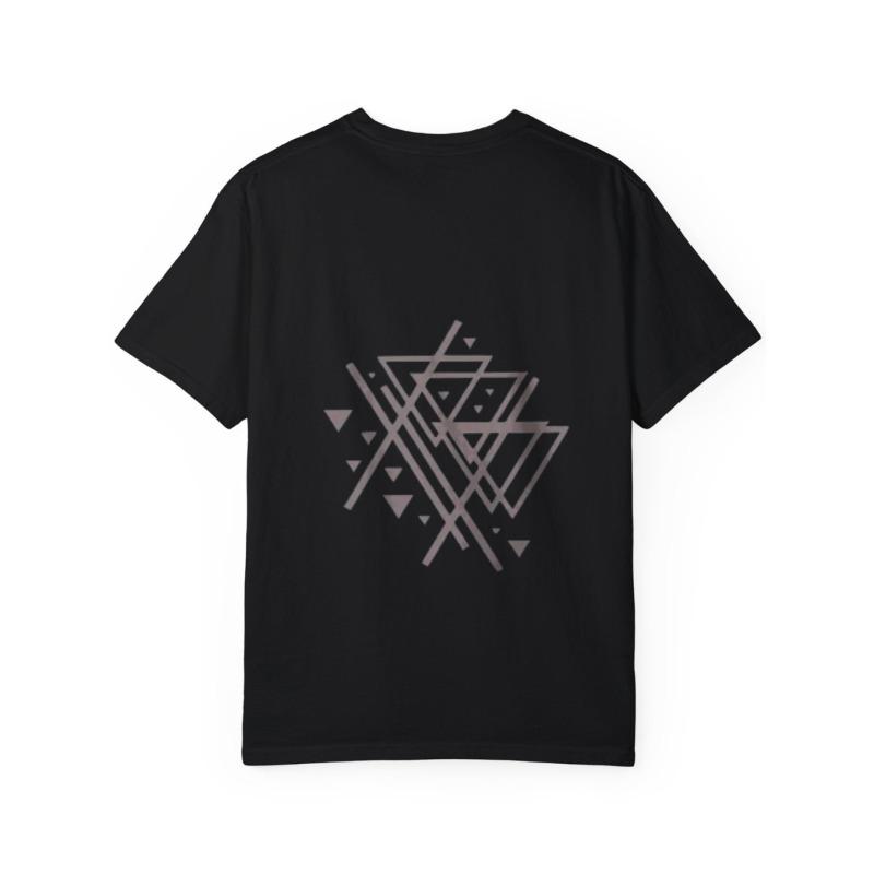 Weißes T-Shirt Geometrisches Dreiecksmuster Design Freizeitkleidung für Herren