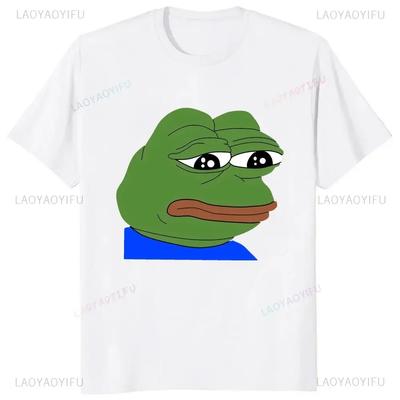 Pepe the Frog Frog-print Shirt Paired with Funny Memes for a Casual and Stylish Unisex T-shirt