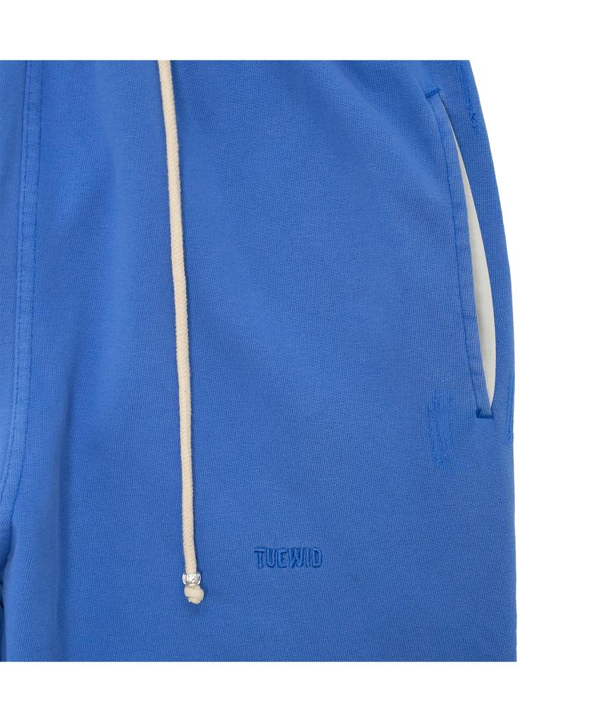 TUEWID Tuewid Classic Embroidery Set Up Pants In Cerulean Blue